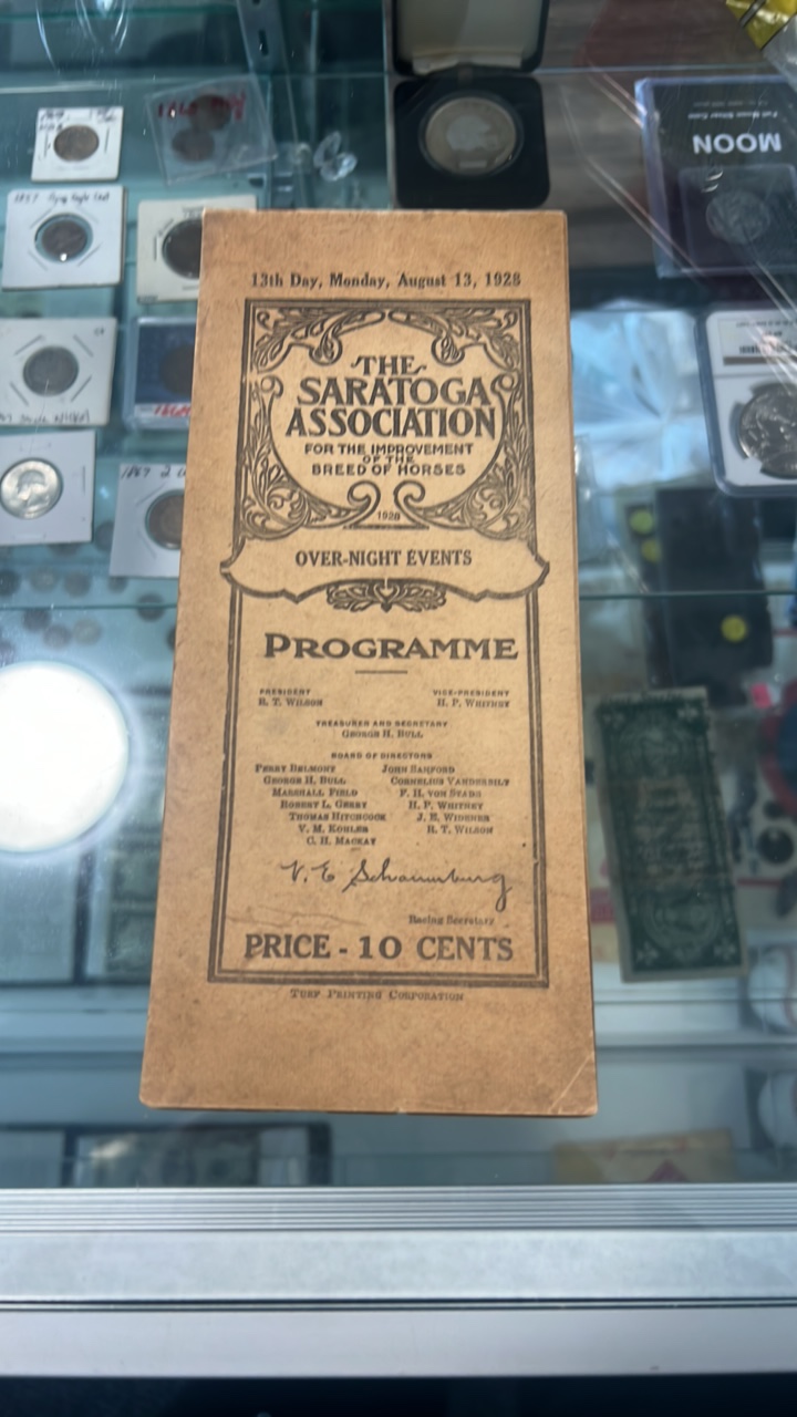 lot 81 image: 1928 Saratoga racing program