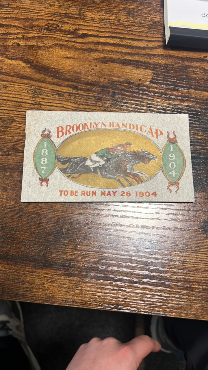 lot 89 image: 1904 Brooklyn handicap horse race booklet