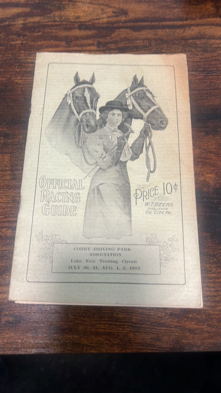 lot 93 image: 1912 Corry driving park association official racing guide