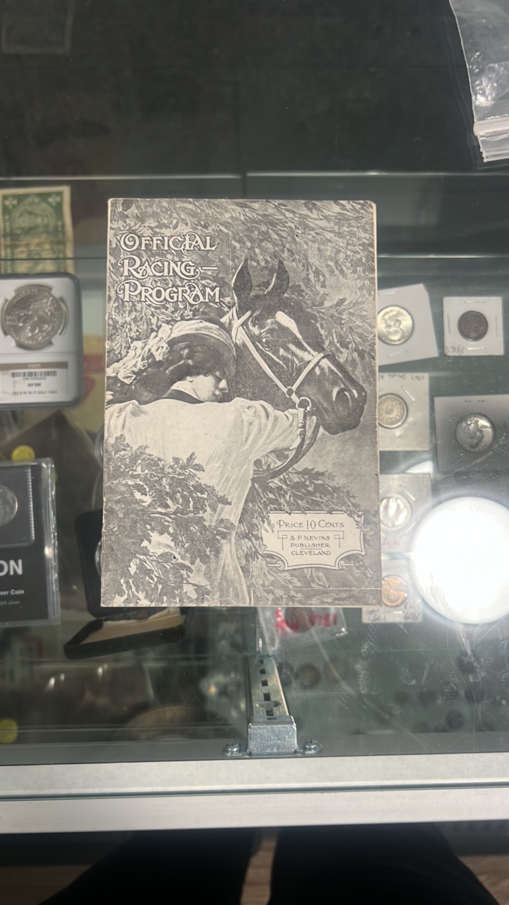 lot 98 image: antique horse racing race program