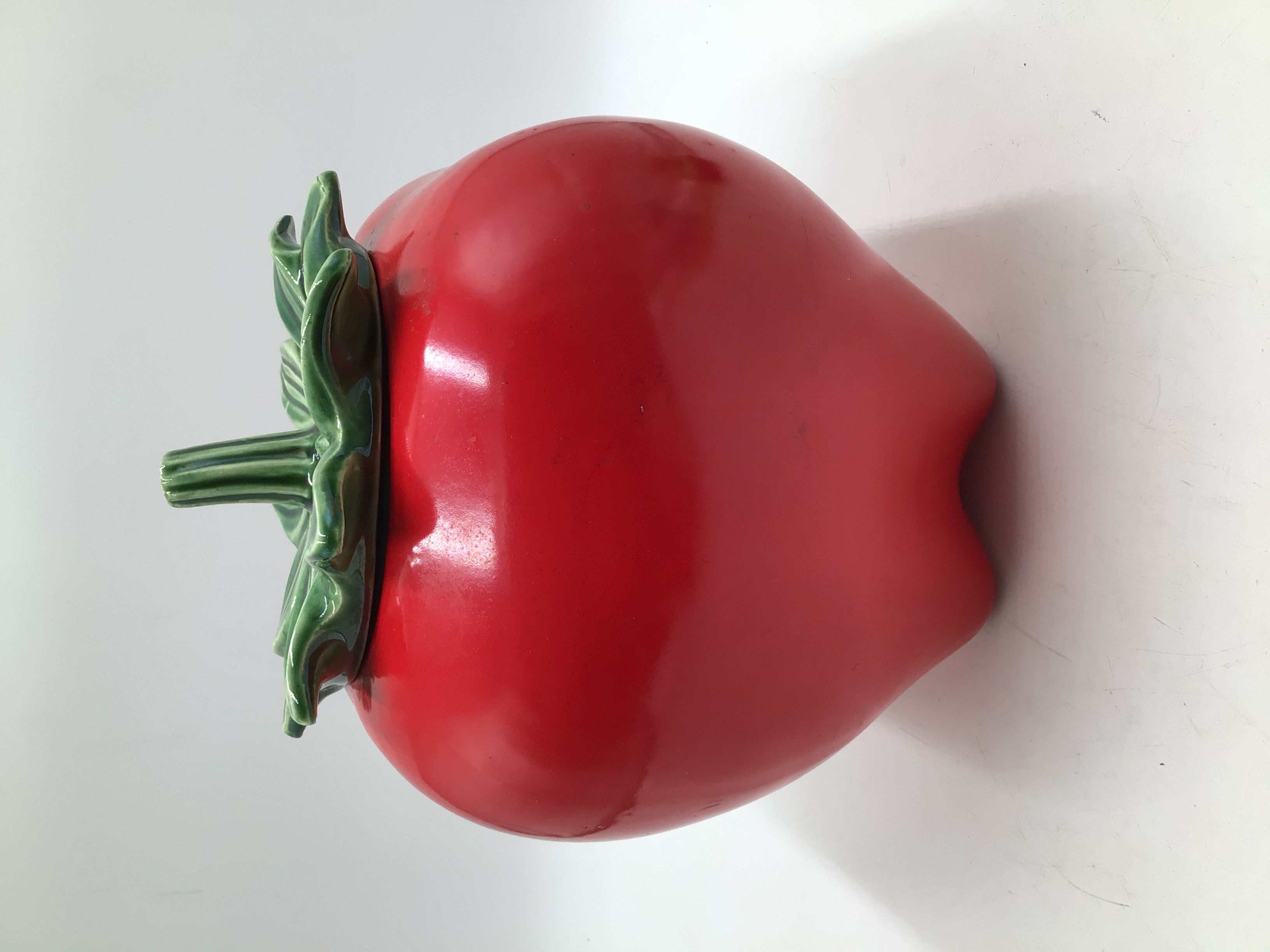 lot 159 image: Vintage Ceramic Tomato Cookie Jar