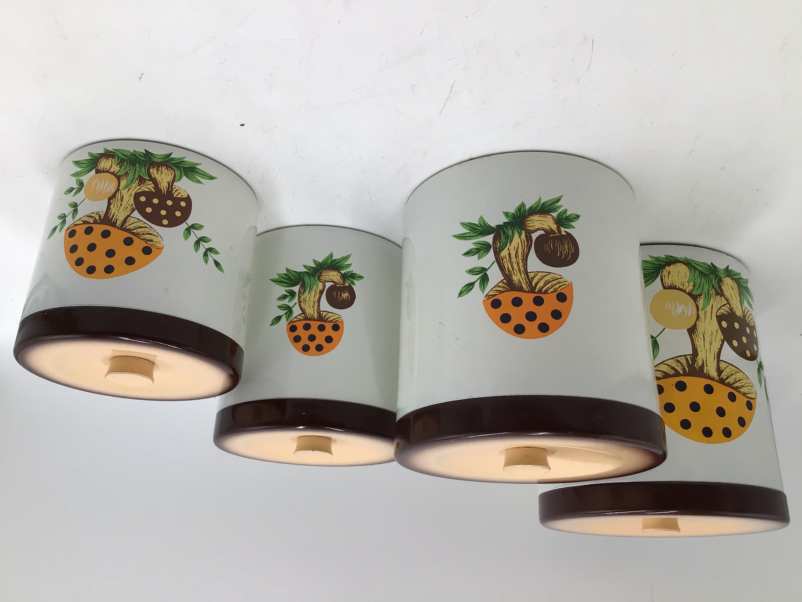 lot 31 image: Vintage Mushroom Ceramic Canister Set