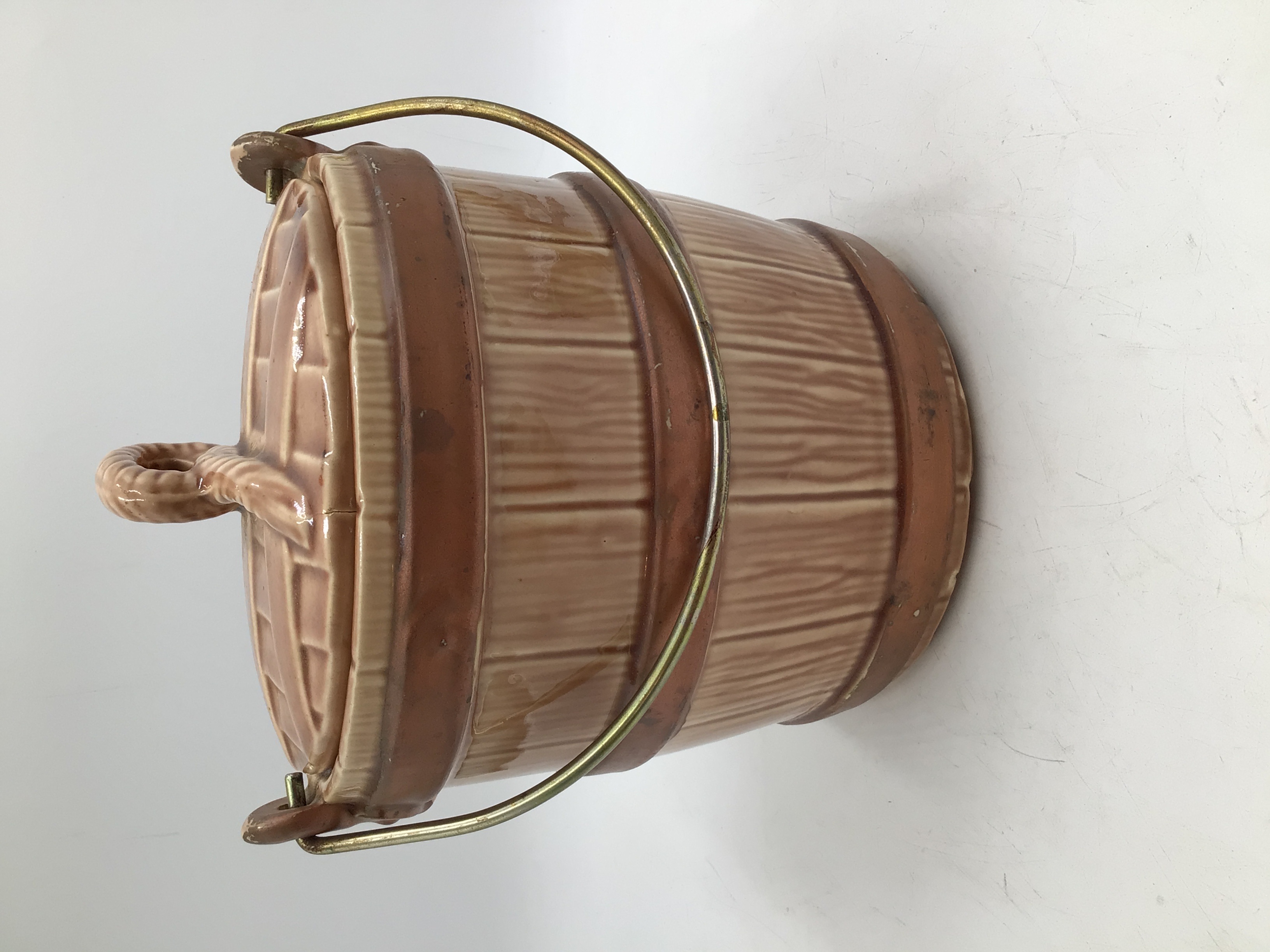 lot 41 image: Vintage Ceramic Bucket Cookie Jar