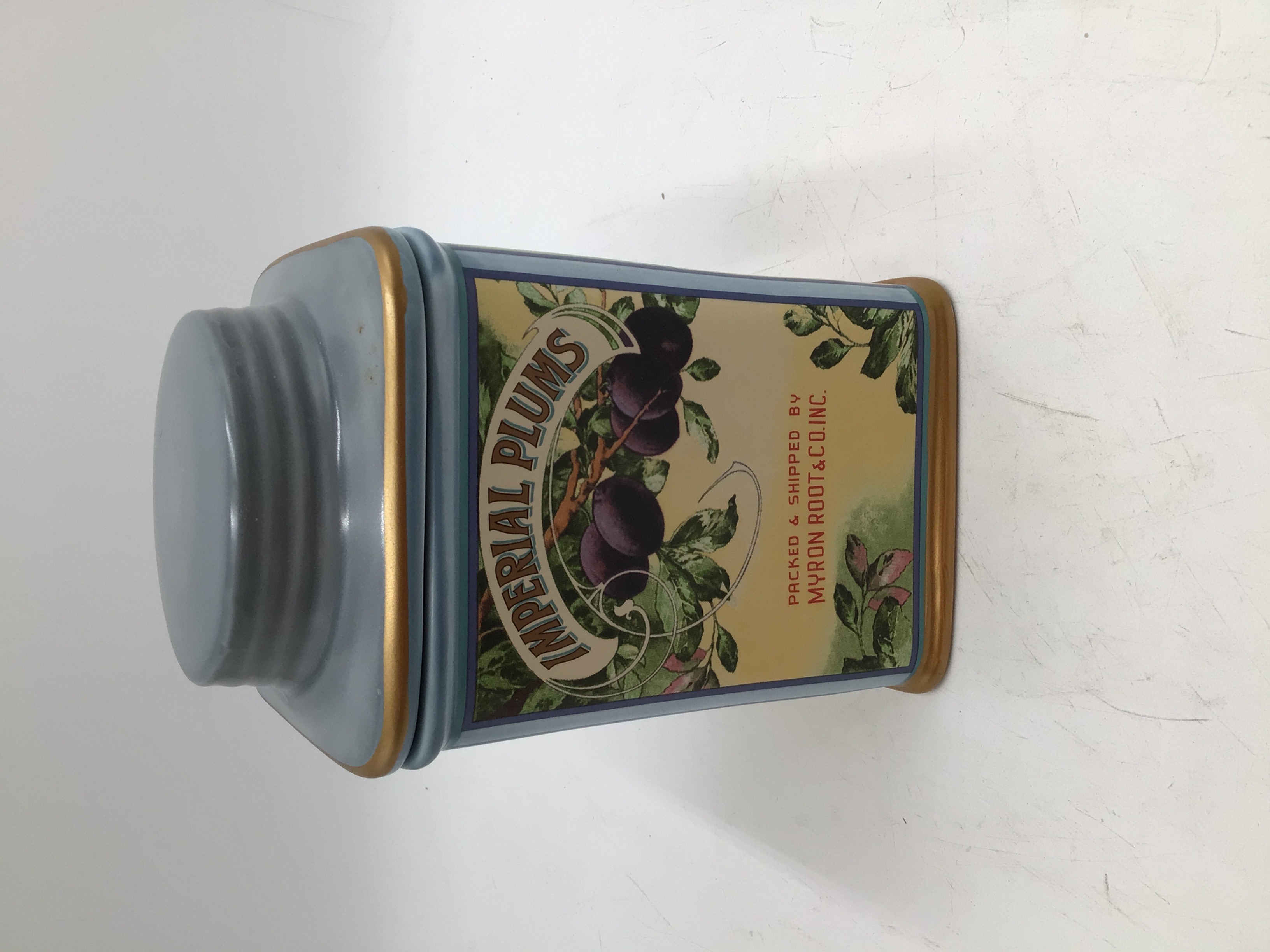 lot 43 image: Vintage Ceramic Imperial Plums Jar