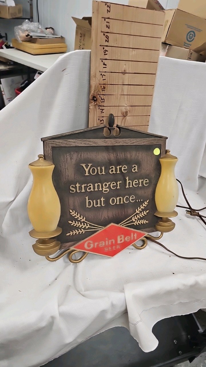 lot 108 image: Grain Belt Beer Sign