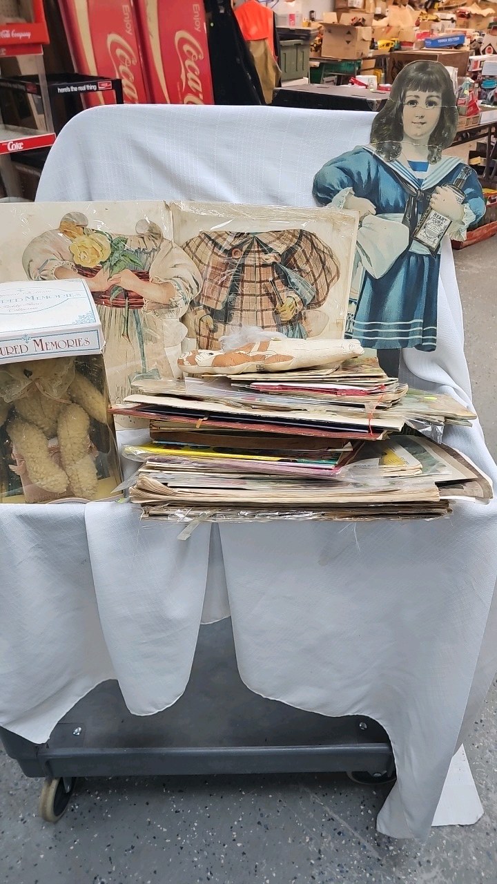 lot 163 image: Vintage Books, Cut Outs, Dr Miles Heart Cure Ad Cardboard Cut out