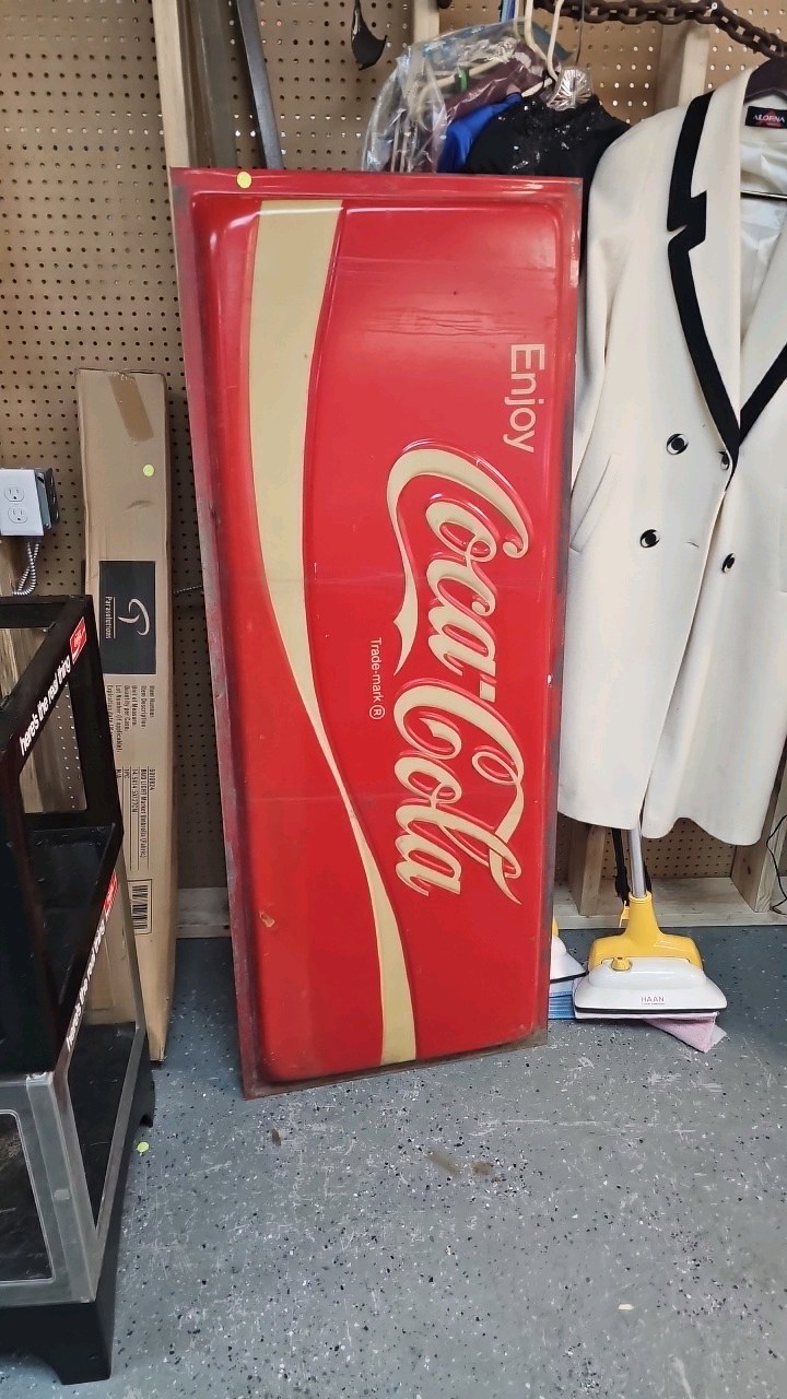 lot 177 image: Vintage 2x5 Coca Cola Sign 1970s