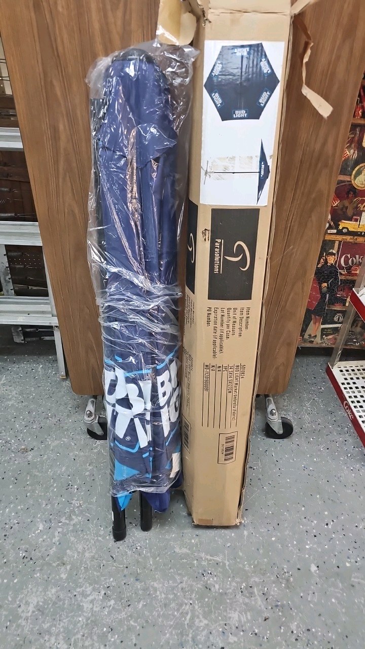 lot 178 image: Budweiser Patio Umbrella