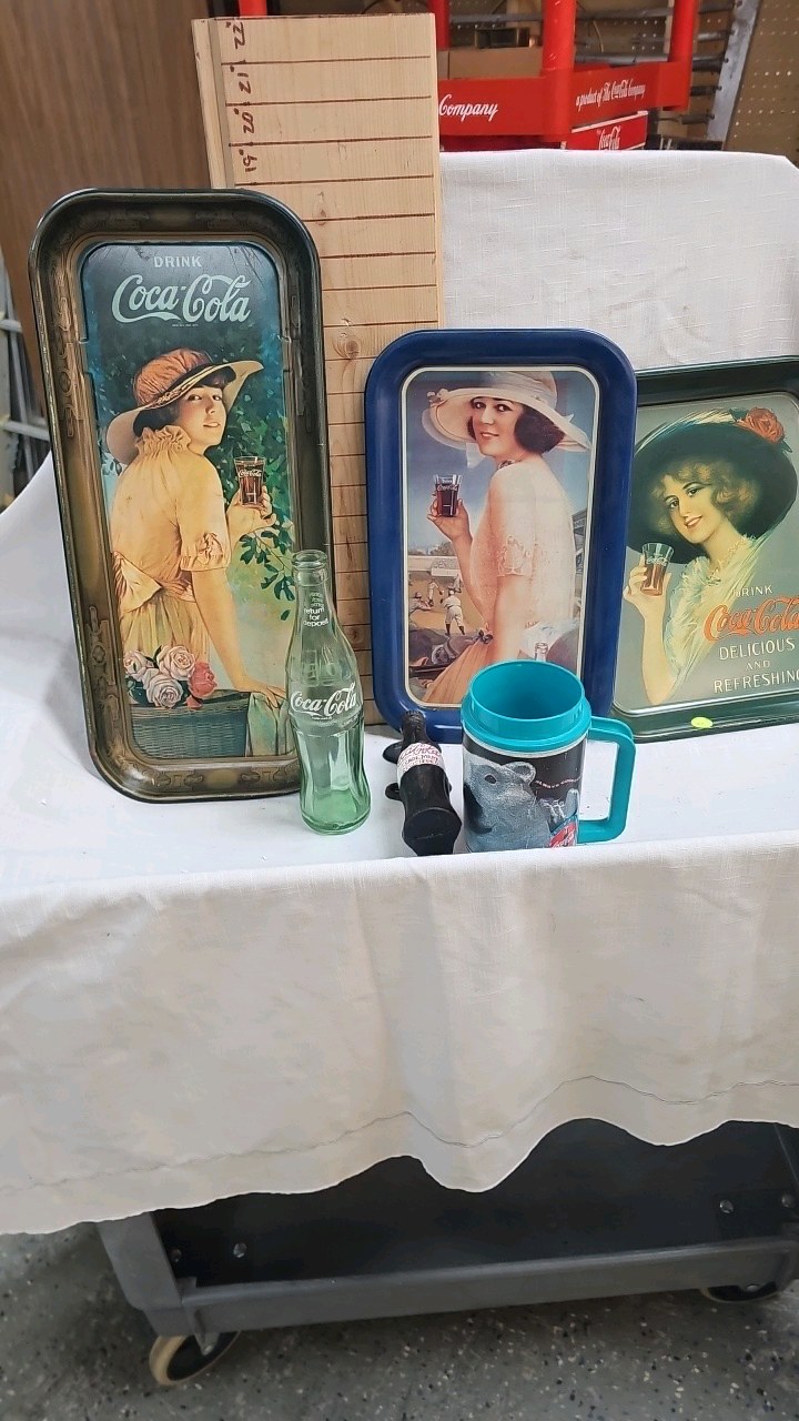 lot 186 image: Coke Trays and Cast Iron Door Handle