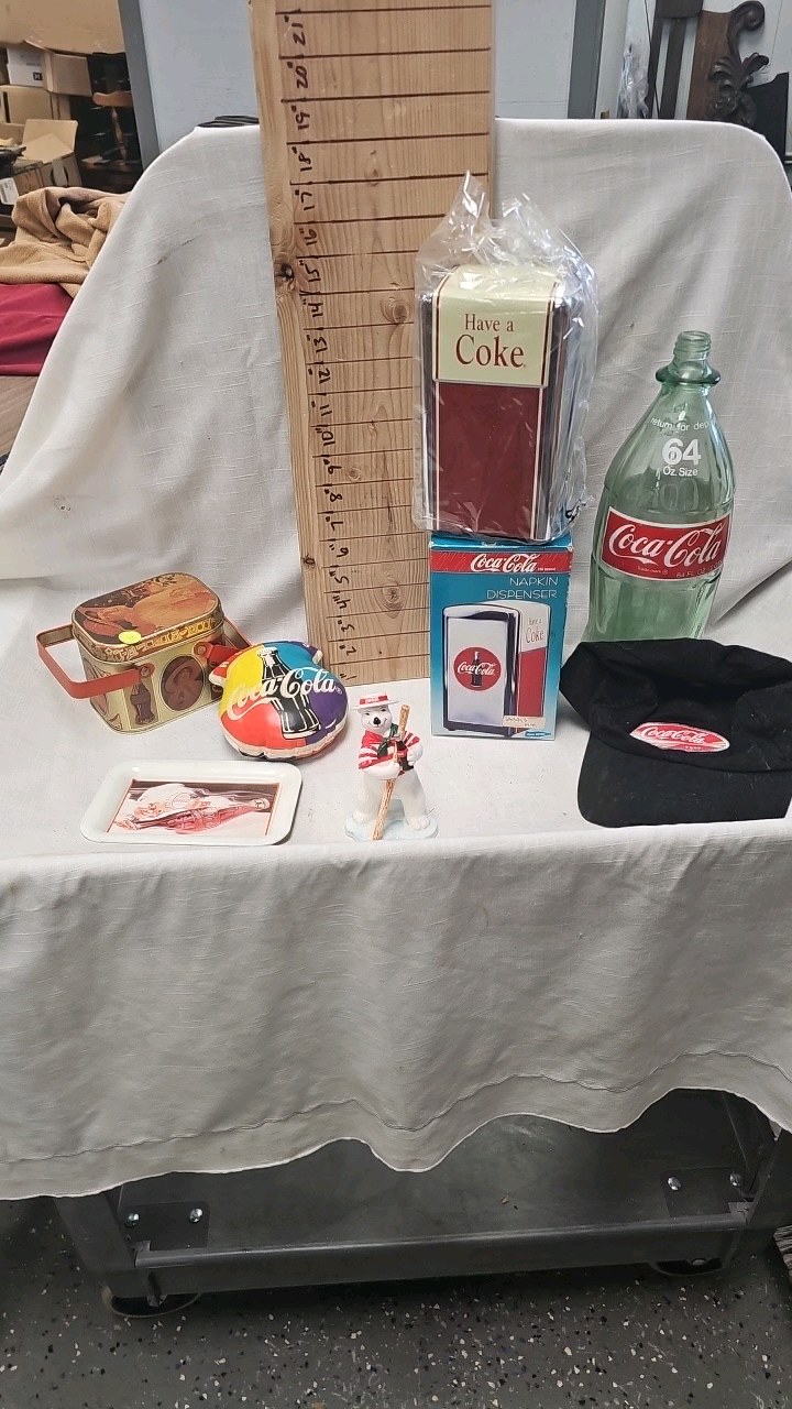 lot 20 image: CC Napkin Dispenser, CD, Bottle, Tin, Misc