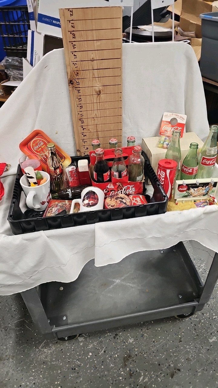 lot 95 image: Coca Cola Crate, Bottles, Musical Bank