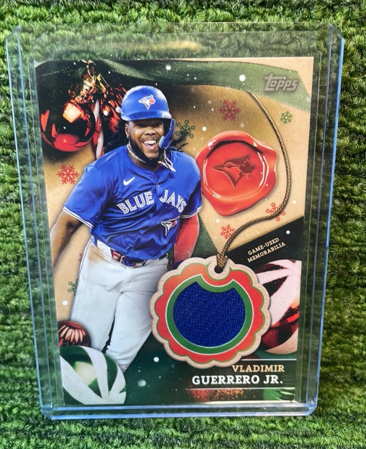 lot 115 image: 2024 Topps Relic card Vladimir Guerrero Junior, Toronto Blue Jays