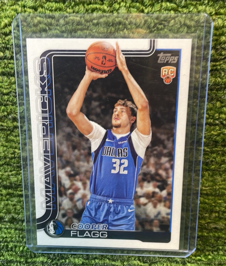lot 117 image: 202526 Topps Flagship Cooper Flagg rookie card Dallas Mavericks RC Nice