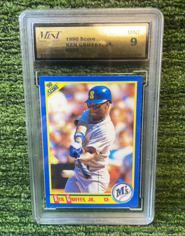 lot 126 image: 1990 Score Ken Griffey Jr. graded MINT 9 Classic Card