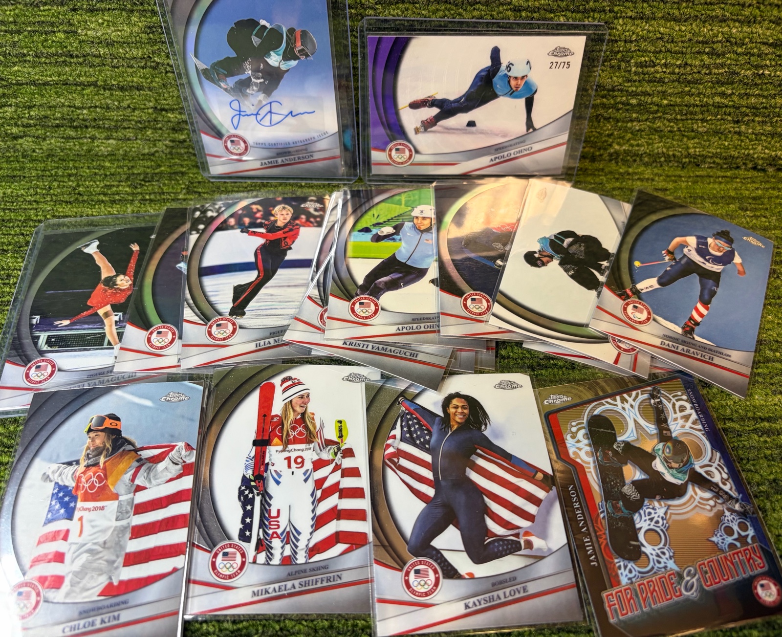 lot 136A image: 2026 Topps Chrome Winter Olympics Lot (16 Cards in Tota)l Auto, Numbered, Refractor, & Variations 