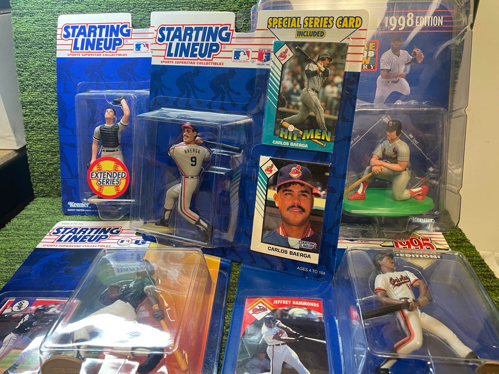 lot 143 image: Starting Lineup Five Pack from the 90s MLB includes Frank Thomas, Mark McGuire, Carlton Fisk & 2 More (5 Total)