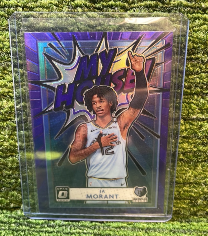 lot 164 image: 202021 Donruss Optic JA  MORANT Purple Variation My House Memphis Grizzlies
