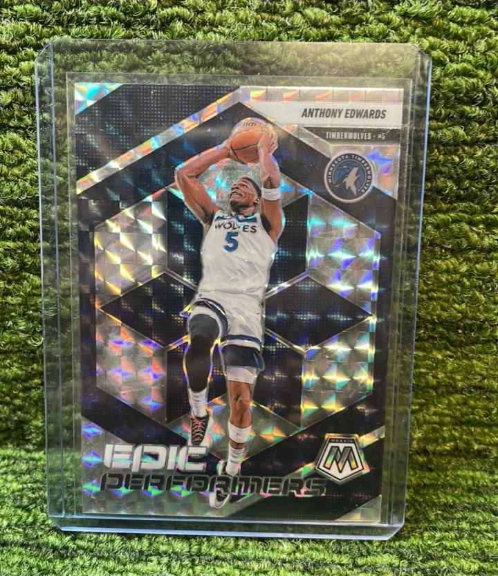 lot 167 image: 202425 Panini Mosaic Anthony Edwards Minnesota Timberwolves Epic Performers Insert