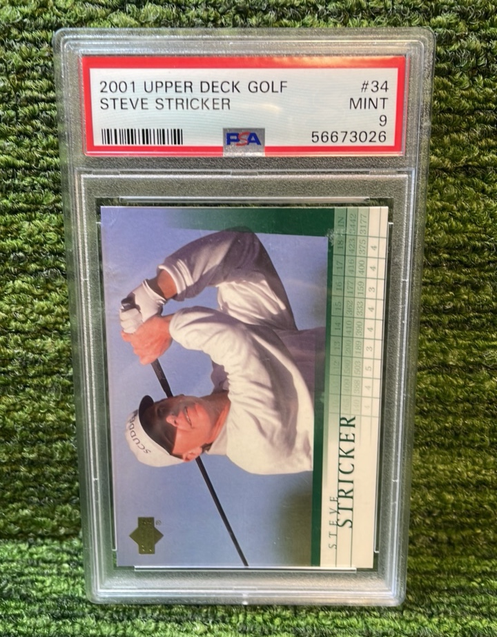 lot 173 image: 2001 Upper Deck Golf Steve Stricker PSA graded MINT 9