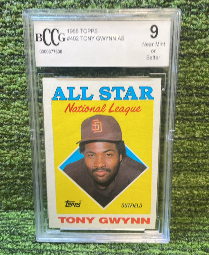lot 174 image: 1988 Topps Tony Gwynn All-Star BCCG graded 9