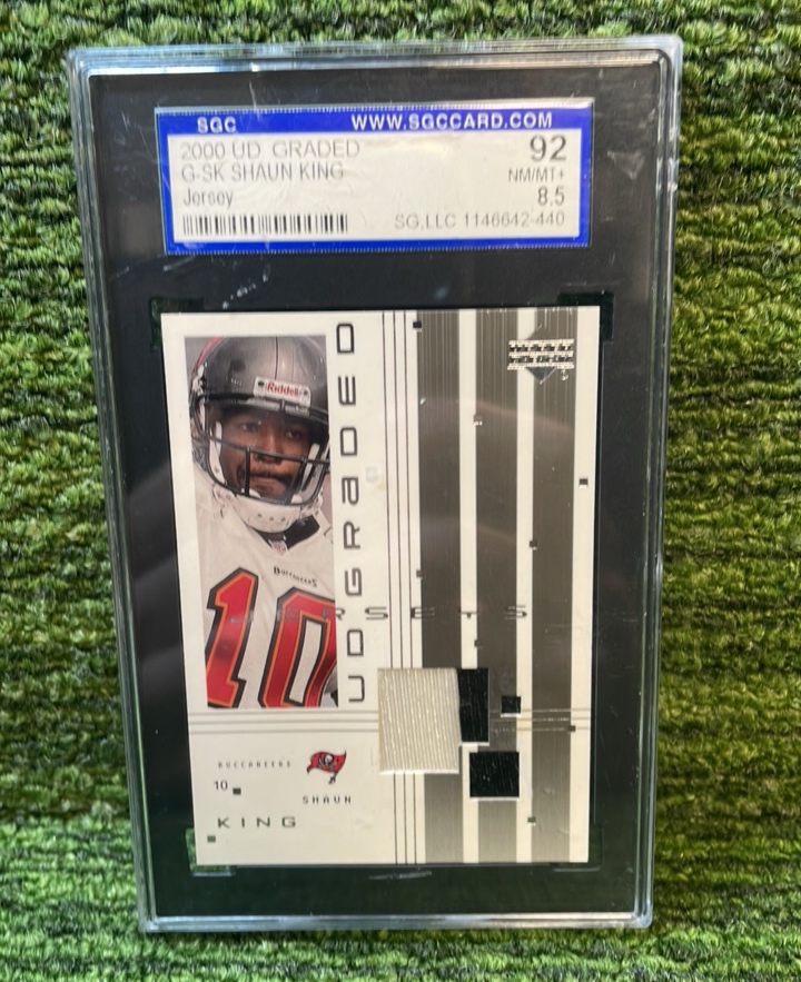 lot 181 image: 2000 Upper Deck Shaun King Jersey SGC graded 92