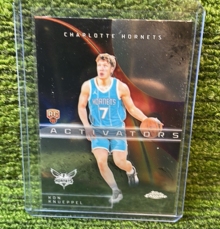lot 23 image: 202526 Topps Chrome Basketball KON KNUEPPLE Activators RC Charlotte Hornets Rookie Card Insert 