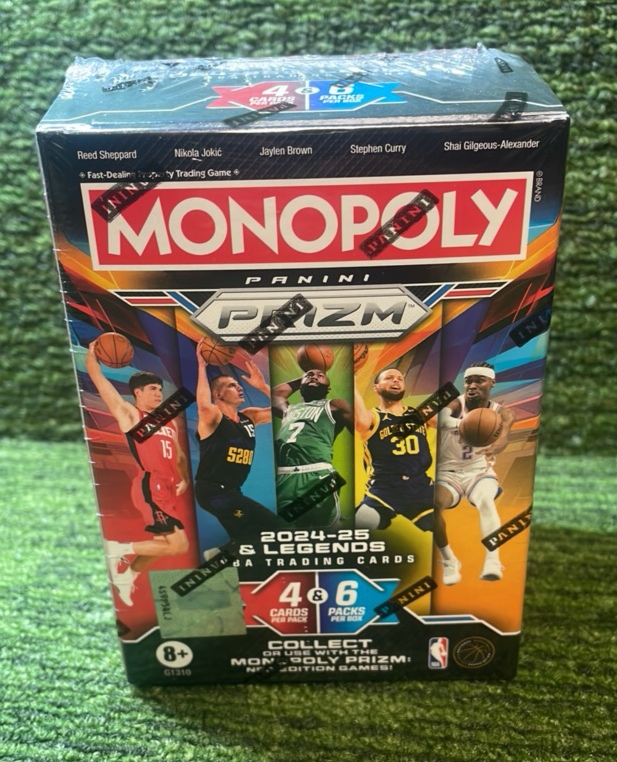 lot 3 image: 202425 PRIZM Monopoly NBA Blaster Box, 4 Cards per Pack, 6 Packs per Box