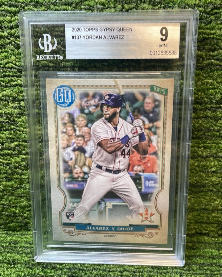 lot 40 image: 2020 Topps Gypsy Queens YORDAN ALVAREZ Houston Astros, Beckett graded 9