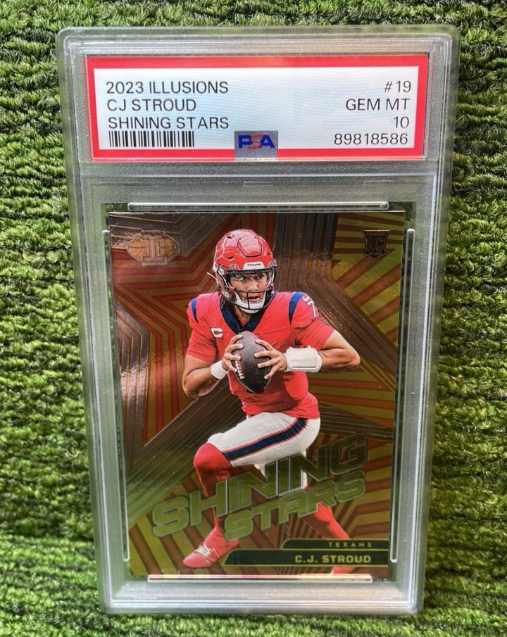 lot 42 image: 2023 Illusions Shining Stars CJ STROUD Houston Texans PSA grade GEM MT 10