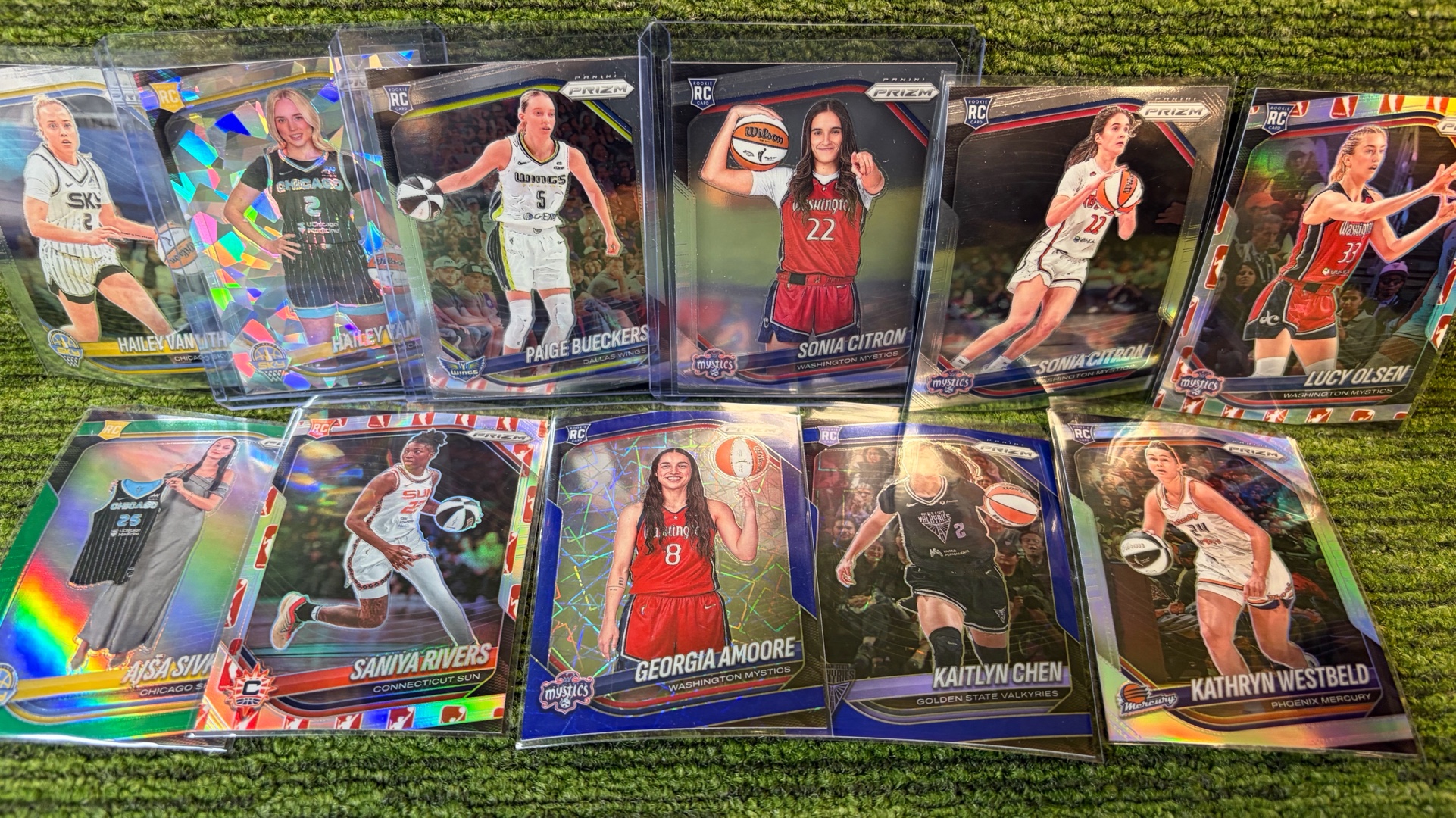 2025 PRIZM WNBA Rookie Card Lot 11 Cards Rotal with Inserts and Various Refractors: ✨Paige Bueckers, Haley Van Lith, & Sonia Citron