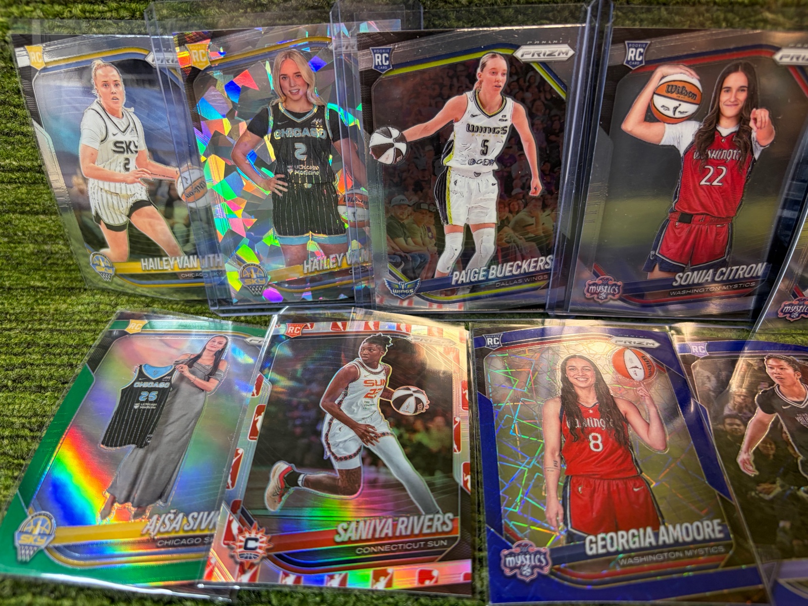 2025 PRIZM WNBA Rookie Card Lot 11 Cards Rotal with Inserts and Various Refractors: ✨Paige Bueckers, Haley Van Lith, & Sonia Citron