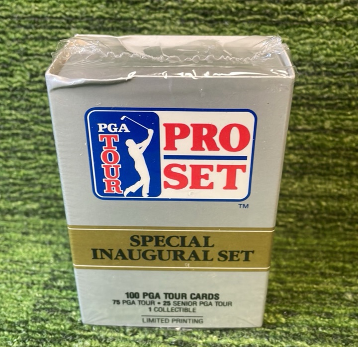 lot 59 image: 1990 PGA Tour Pro Set Special Inaugural set 100 Cards Limited printing (small tear in the plastic)