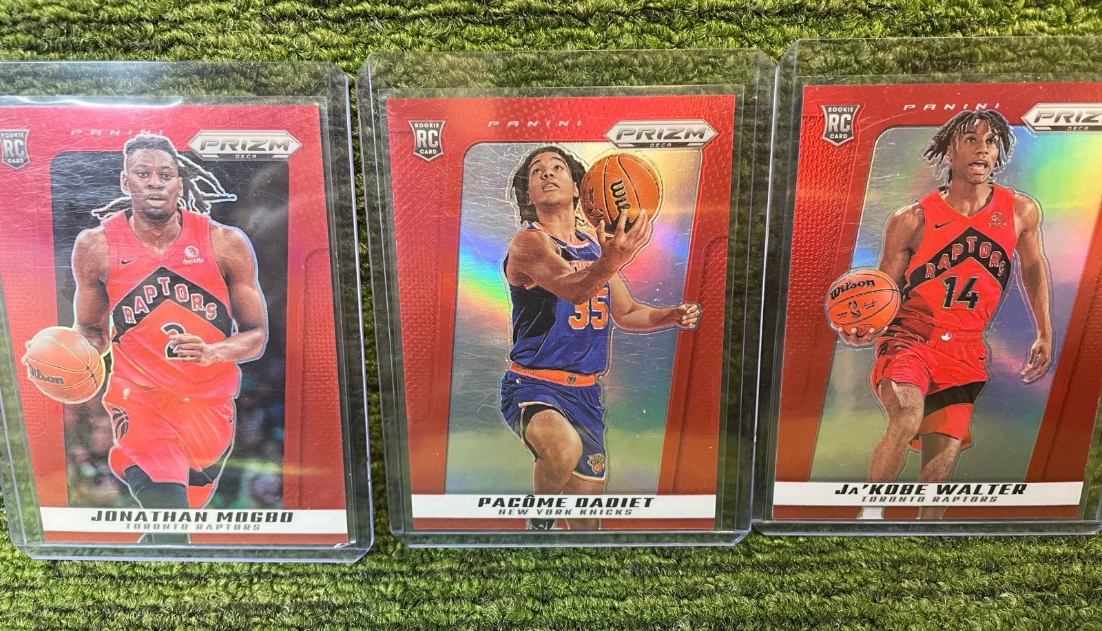 lot 83 image: 202425 PRIZM Rookie Lot 199 Jonathan MOGBO, PACOME DADIET, JA KOBE WALTER Decker (3 Total #d Cards)