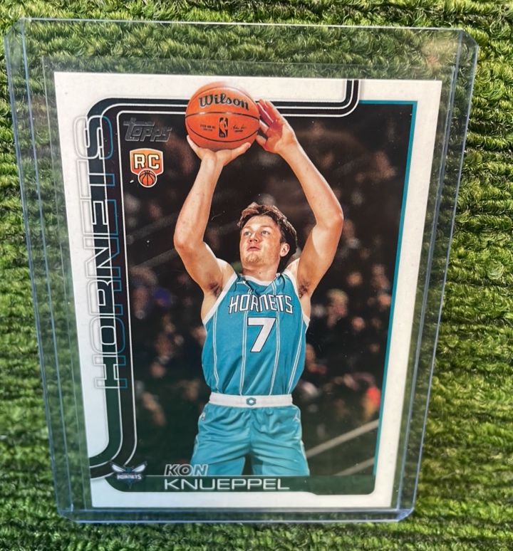 lot 85 image: 2025 Topps Flagship KON KNUEPPELRC Charlotte Hornets Rookie Card RC