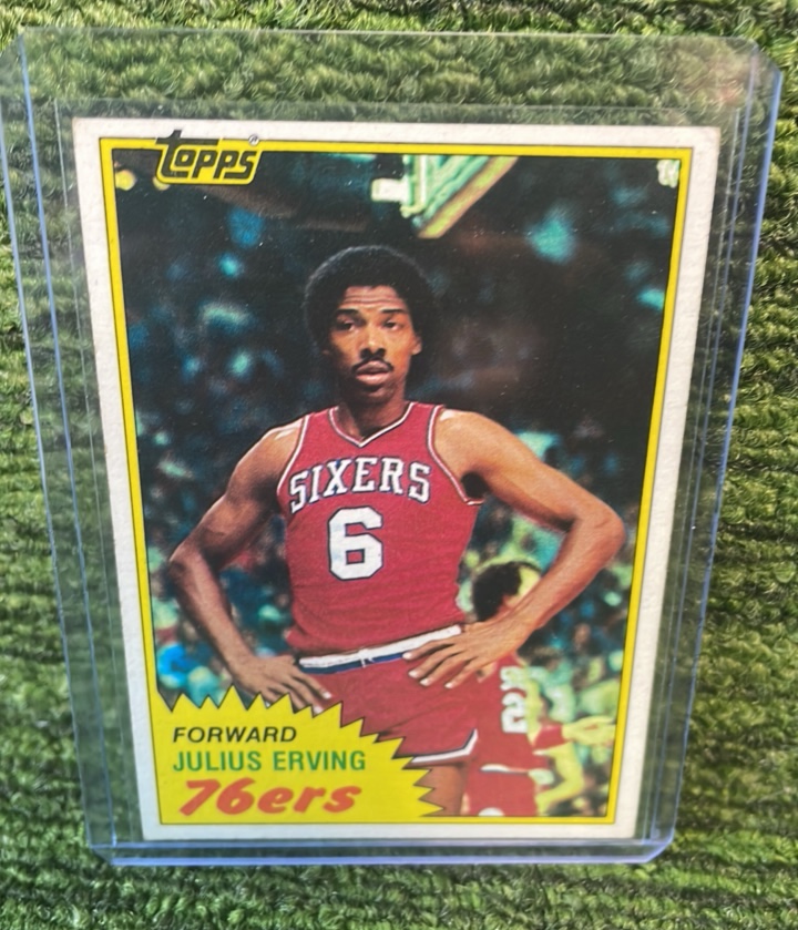 lot 87 image: 19811982 Topps Julius Irving Forward, Philadelphia 76ers