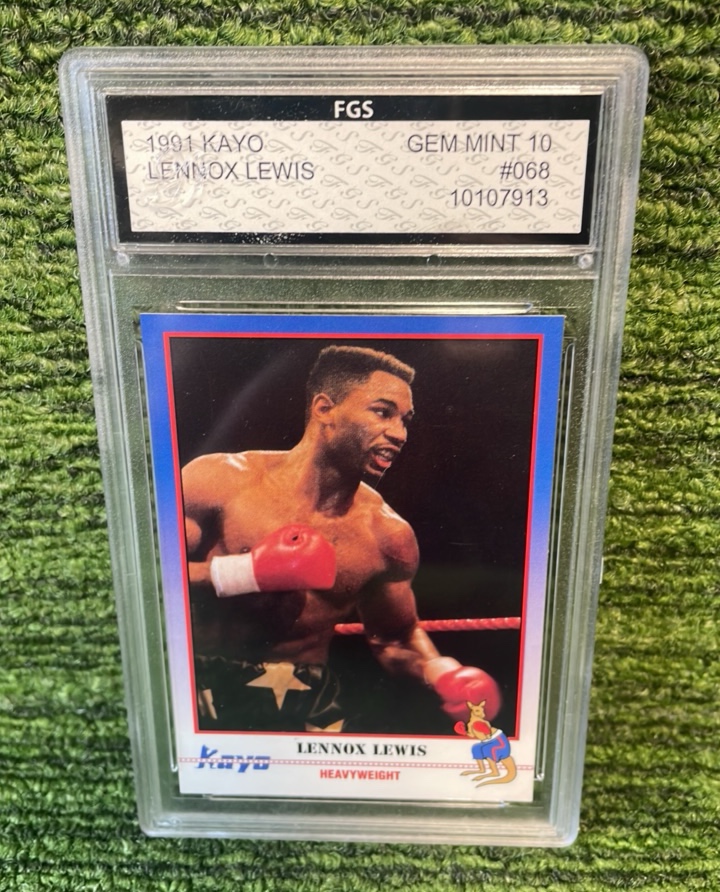 lot 93 image: 1991 KAYO Lennox Lewis Heavyweight Graded GEM MINT 10
