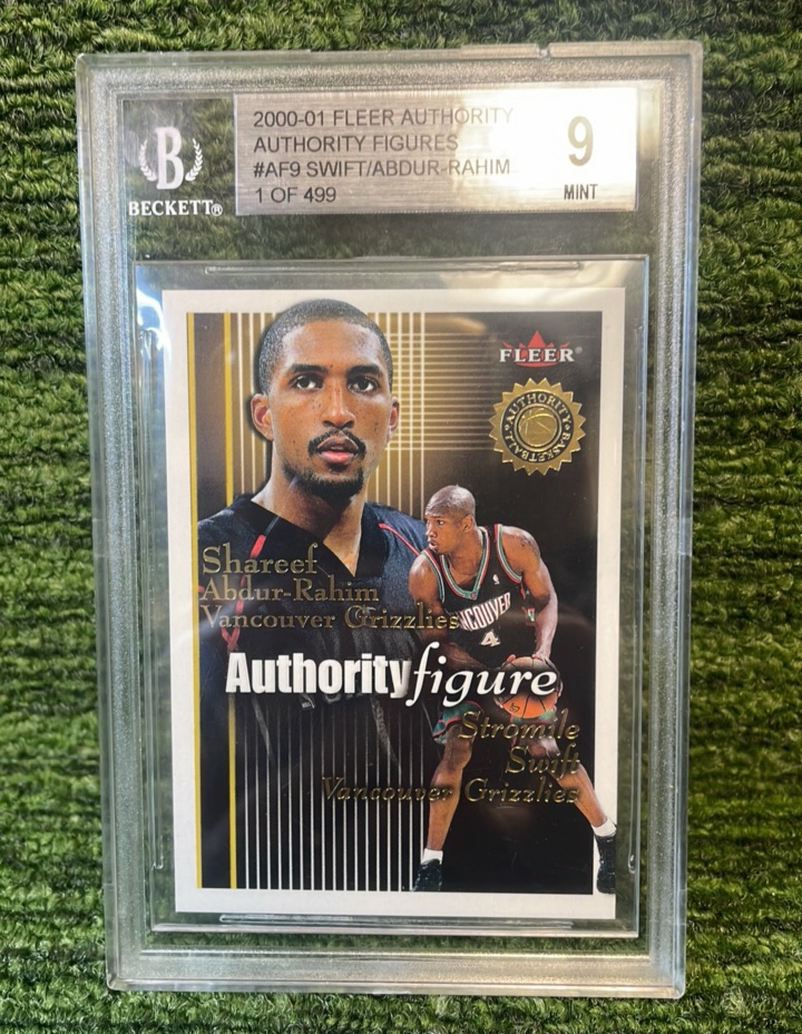 lot 99 image: 200001 Fleer Authority SHAREEF ABDURRAHIM Beckett graded 9
