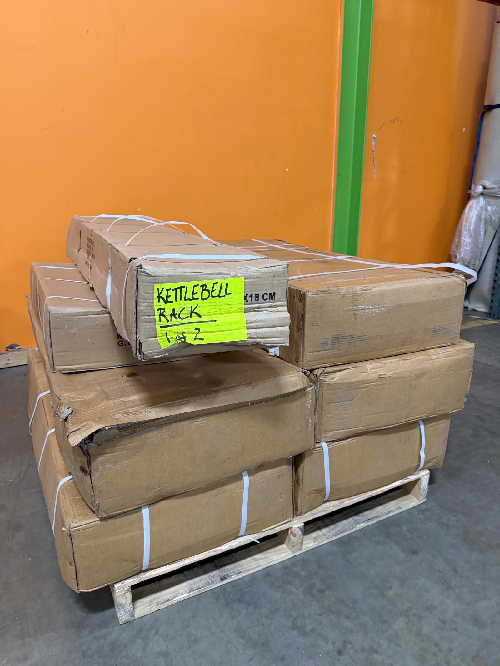 lot 49 image: Commercial Kettlebell Storage Racks - Lot of 6