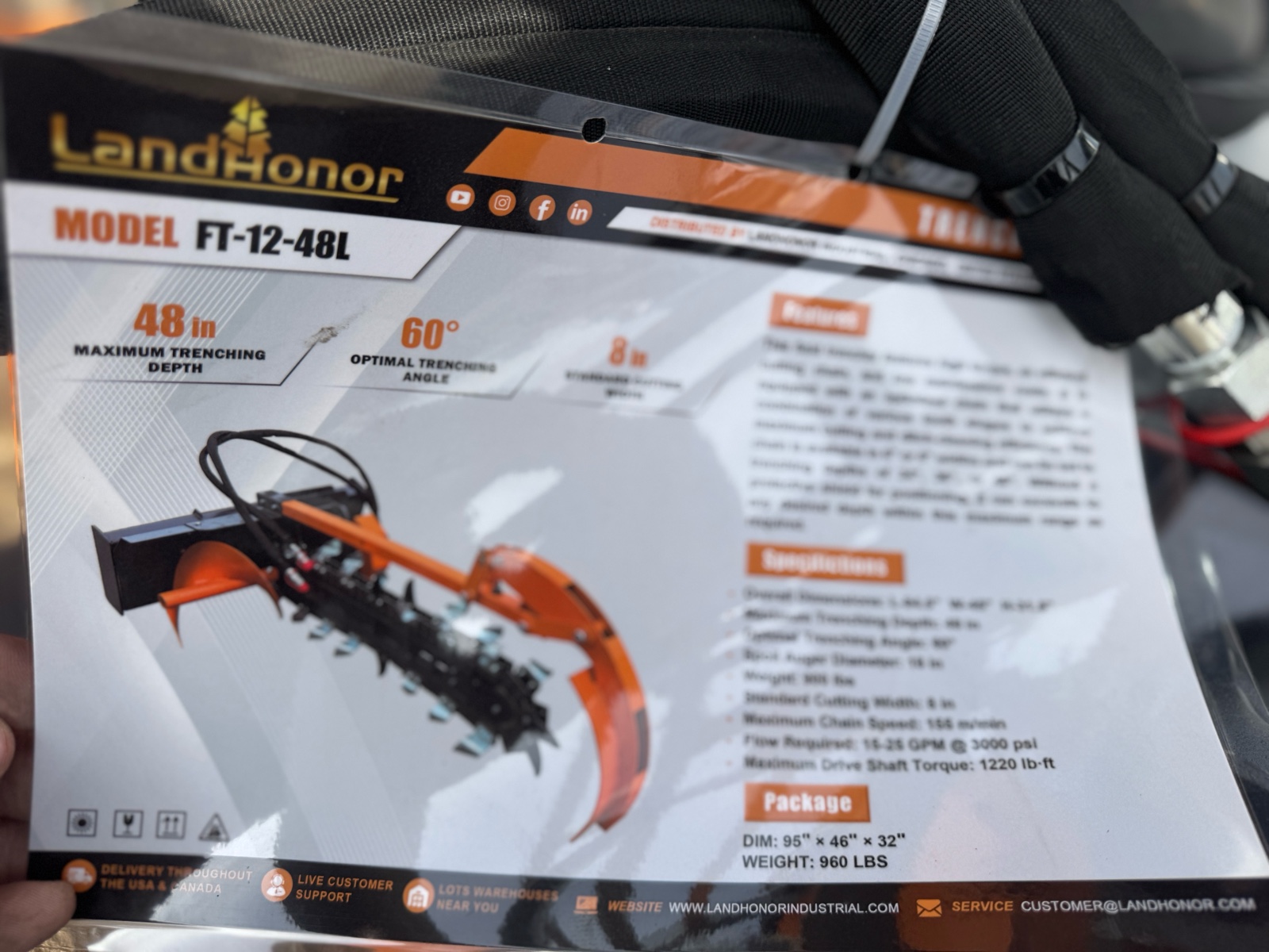 Trencher - LandHonor - 2026 - Unused - FT-12-48L