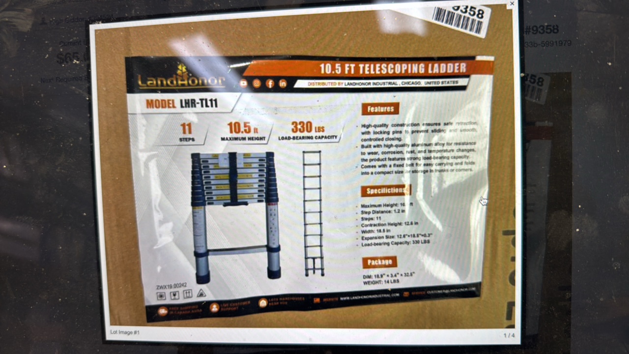 10.5 Ft Telescoping Ladder - LandHonor - 2026 - Unused - LHR-TL11