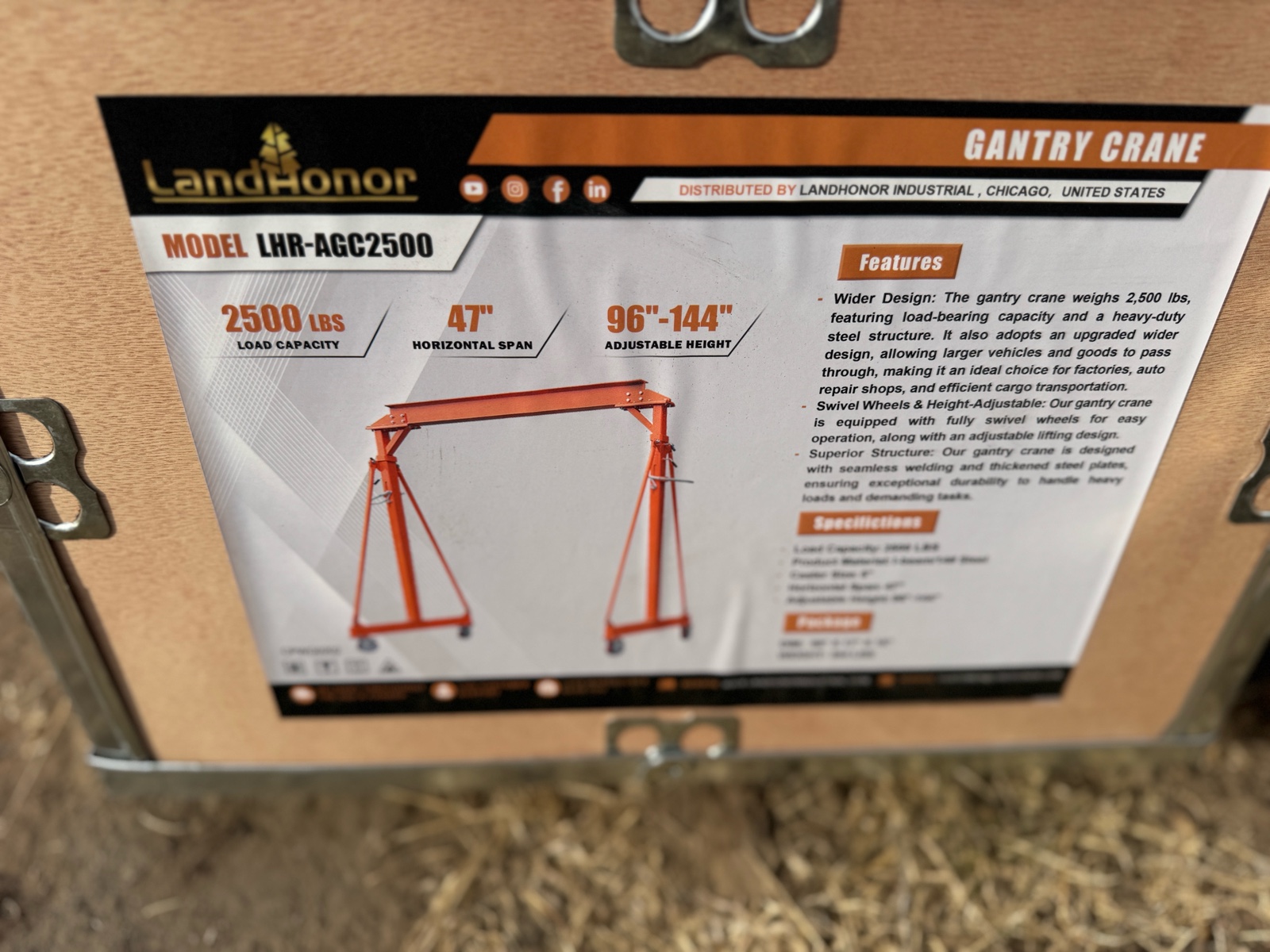 5000-LB Gantry Crane - LandHonor - 2026 - Unused - LHR-AGC5000