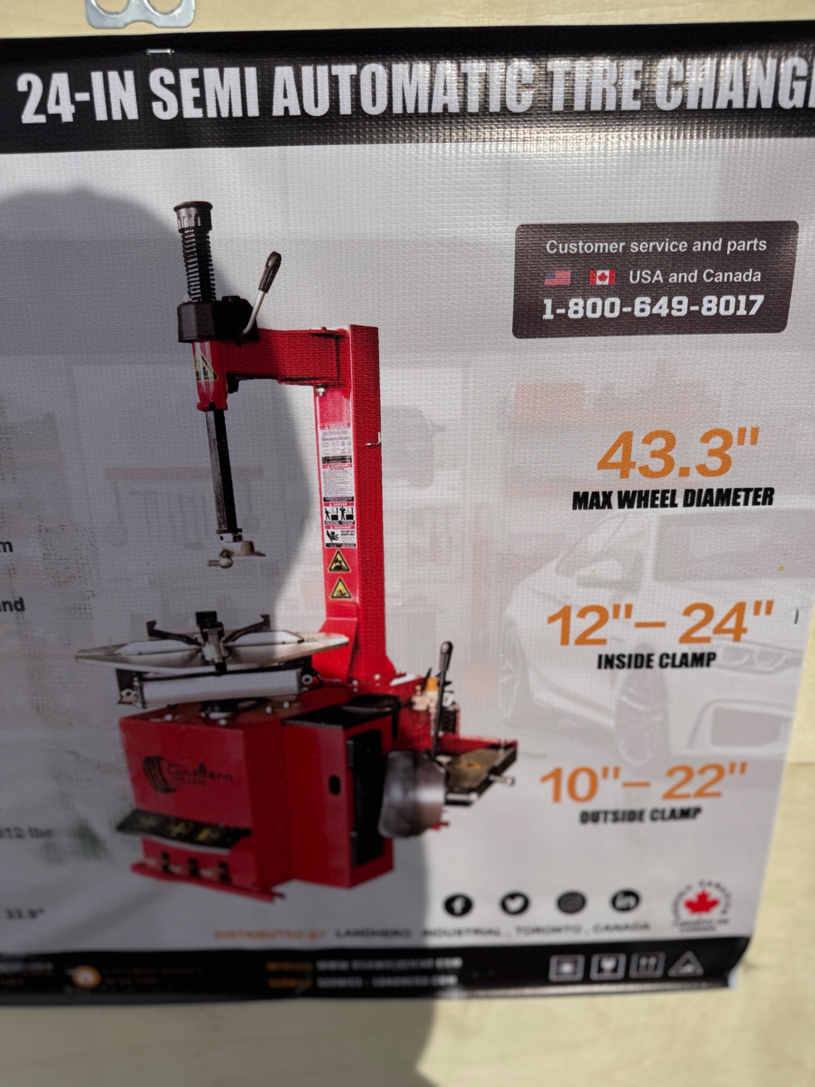 24-IN Semi Automatic Tire Changer - LandHonor - 2026 - Unused - LHR-TC24