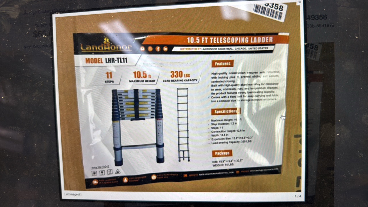 10.5 Ft Telescoping Ladder - LandHonor - 2026 - Unused - LHR-TL11