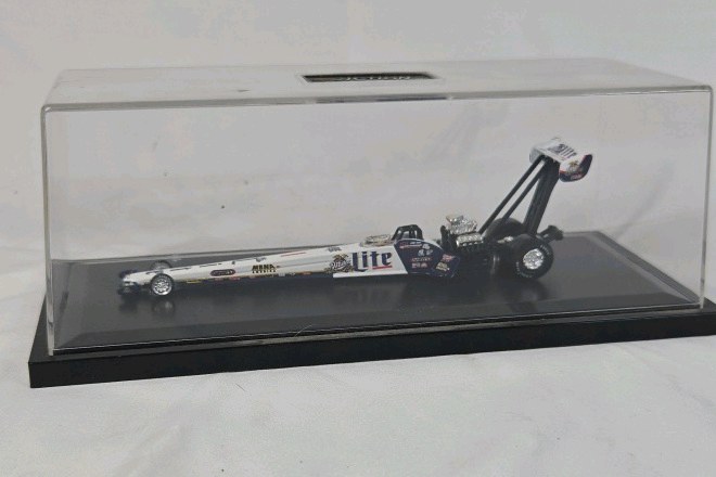 lot 107 image: NHRA Top Fuel Dragster  Coors Lite Branded Diecast with Display Case