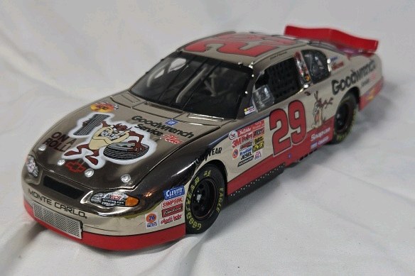 lot 128 image: Dale Earnhardt Sr. Goodwrench Tasmanian Devil Monte Carlo  Metallic Silver Looney Tunes Diecast