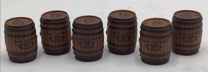lot 2 image: Vintage Miniature Whiskey Barrels  Jack Daniels Old No. 7 Branded