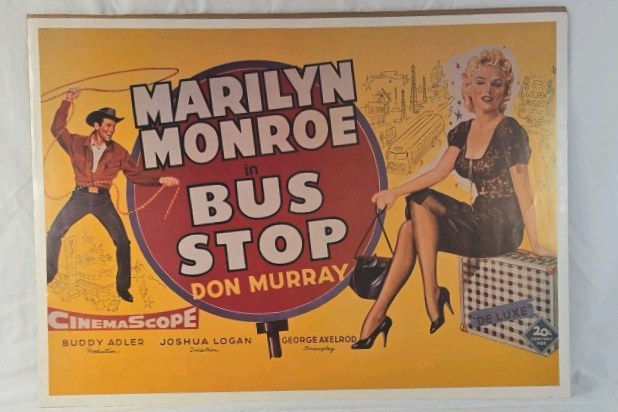 lot 234 image: 1956 Bus Stop Movie Poster  Marilyn Monroe with Don Murray