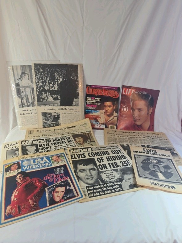 lot 241 image: Elvis Presley Magazines and Newspapers Lot