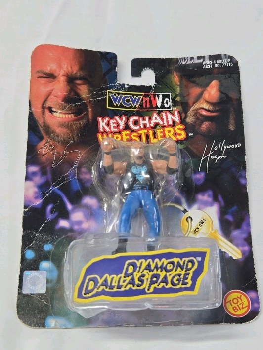 lot 277 image: WCW nWo Diamond Dallas Page Keychain Wrestler  Toy Biz 1990s