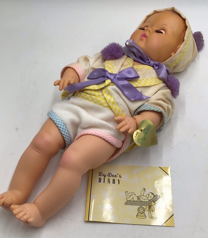 lot 41 image: Vintage Dy-Dee Baby Doll  Almost Human with Diary